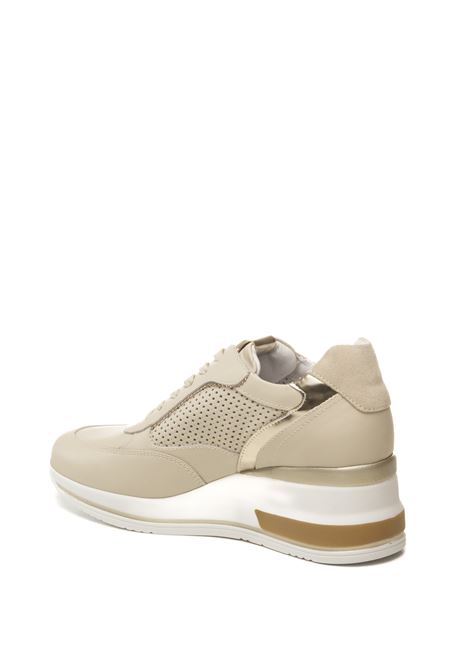 Sneaker pelle beige NERO GIARDINI | E615234VELVET-710